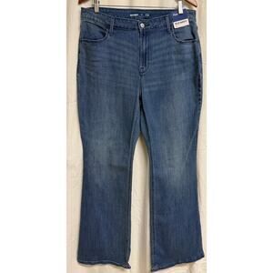Old Navy Womens High Rise Flare Jeans 14 Stretch Denim Pockets NWT New